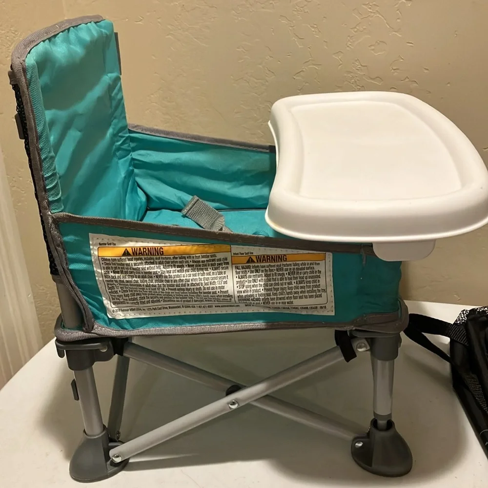 EUC Booster Chair Summer by Ingenuity Removable Tray Collapses Storage Bag - Picture 5 of 8